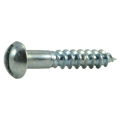 #4 x 5/8" Zinc Plated Steel Slotted Round Head Wood Screws