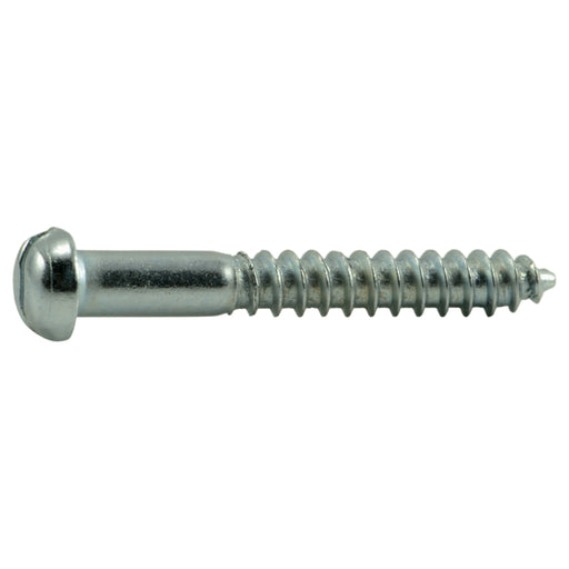 #4 x 7/8" Zinc Plated Steel Slotted Round Head Wood Screws