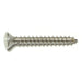 #10 x 1-1/2" 18-8 Stainless Steel Slotted Oval Head Sheet Metal Screws