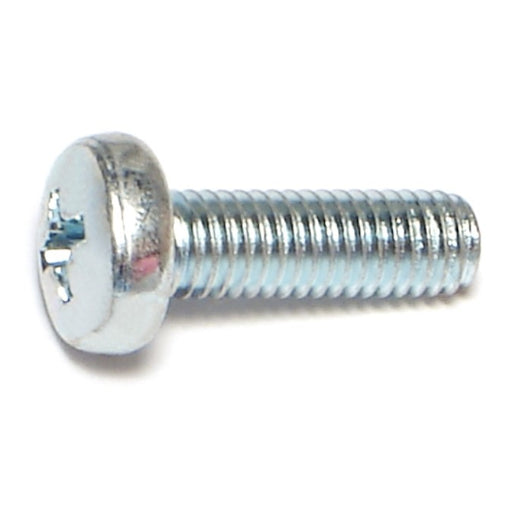 5mm-0.8 x 16mm Zinc Plated Class 4.8 Steel Coarse Thread Phillips Pan Head Machine Screws