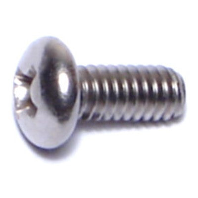 #8-32 x 3/8" 18-8 Stainless Steel Coarse Thread Phillips Pan Head Machine Screws