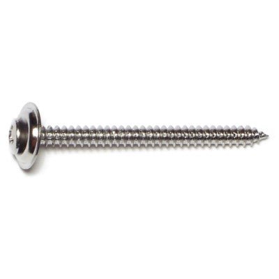 #8 x 2" Steel Phillips Oval Trim Washer Head Sheet Metal Screws