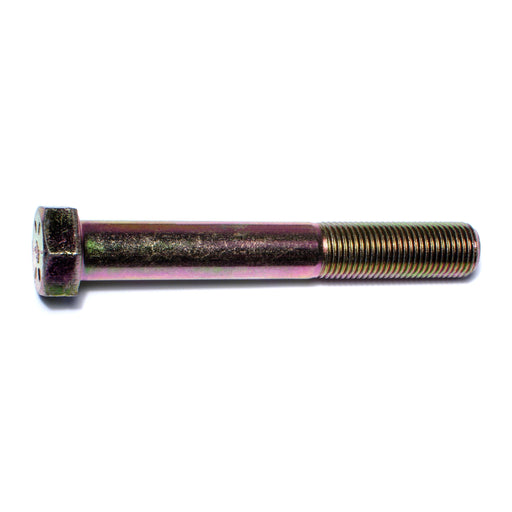 9/16"-18 x 4" Zinc Plated Grade 8 Steel Fine Thread Hex Cap Screws