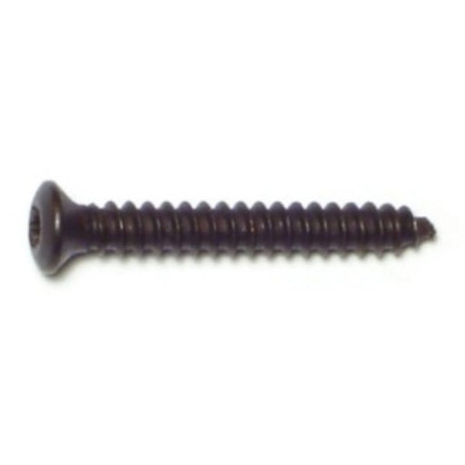 4.2mm x 30mm Black Oxide Steel Star Drive Oval Head Sheet Metal Screws