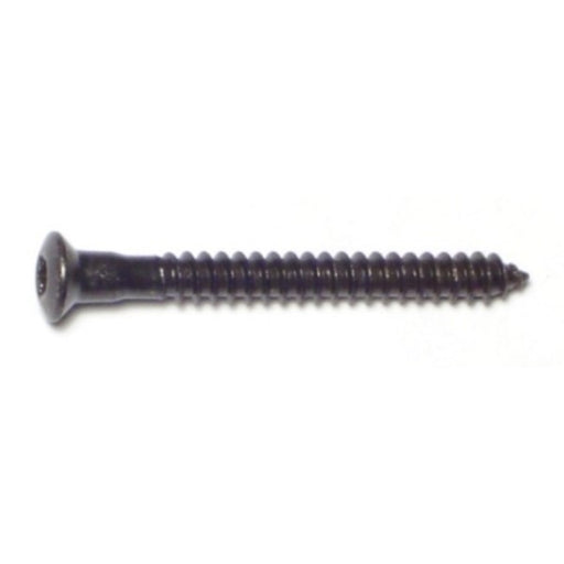 4.2mm x 40mm Black Oxide Steel Star Drive Oval Head Sheet Metal Screws