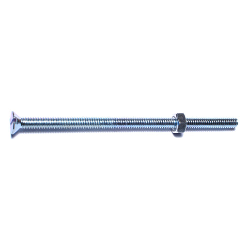 1/4"-20 x 5" Zinc Plated Steel Coarse Thread Slotted Flat Head Machine Screws