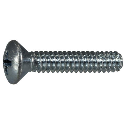 #10-24 x 1" Steel Coarse Thread Phillips Oval Head Thread Cutting Screws