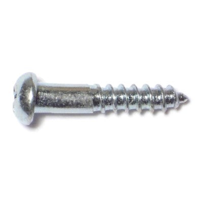 #6 x 3/4" Zinc Plated Steel Phillips Round Head Wood Screws