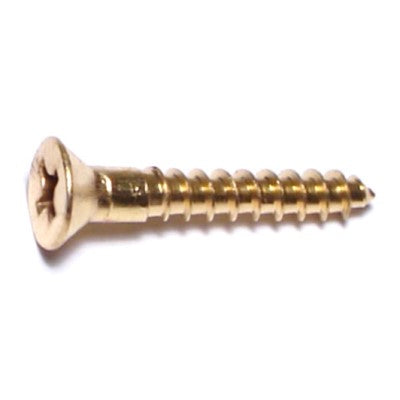 #6 x 7/8" Brass Phillips Flat Head Wood Screws