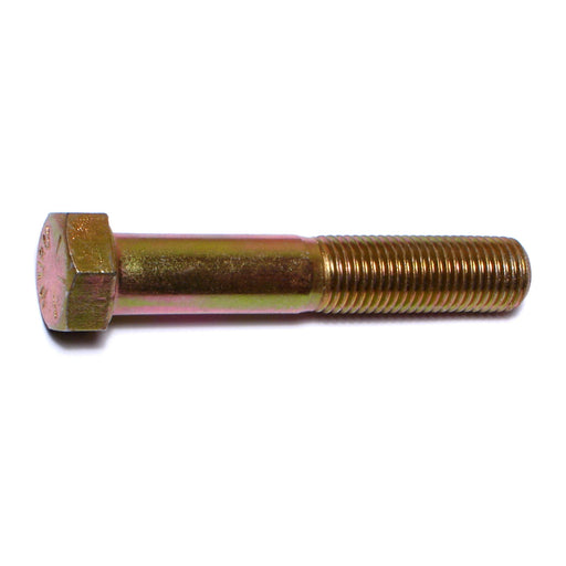 7/16"-20 x 2-1/2" Zinc Plated Grade 8 Steel Fine Thread Hex Cap Screws