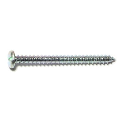 #12 x 2-1/2" Zinc Plated Steel Slotted Pan Head Sheet Metal Screws