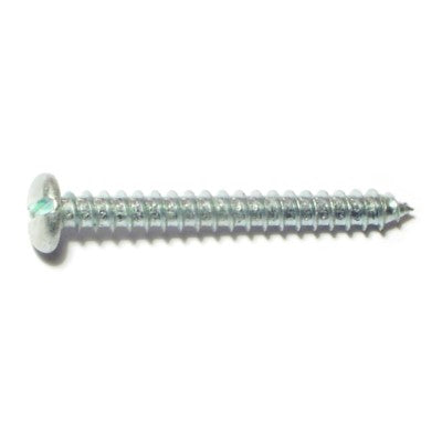 #14 x 2" Zinc Plated Steel Slotted Pan Head Sheet Metal Screws