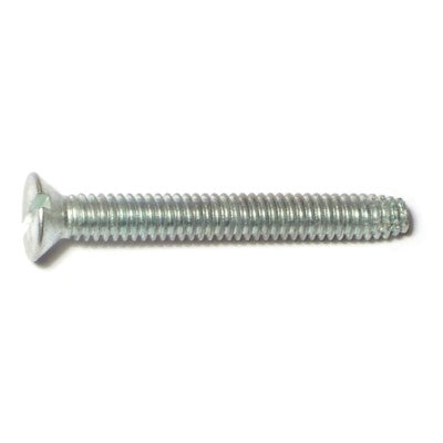 1/4"-20 x 2" Zinc Plated Steel Coarse Thread Slotted Flat Head Sheet Metal Screws