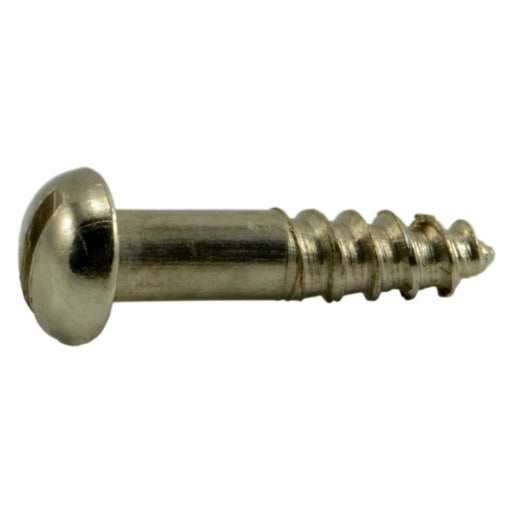 #4 x 1/2" Steel Slotted Round Head Wood Screws