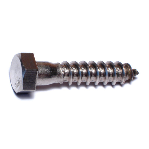 3/8" x 1-3/4" 18-8 Stainless Steel Hex Head Lag Screws