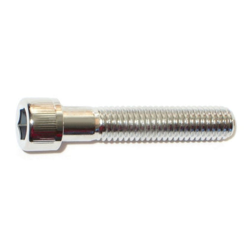 3/8"-16 x 2" Chrome Plated Grade 8 Steel Coarse Thread Knurled Socket Cap Screws