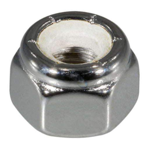 1/4"-28 Chrome Plated Steel Fine Thread Nylon Insert Lock Nuts