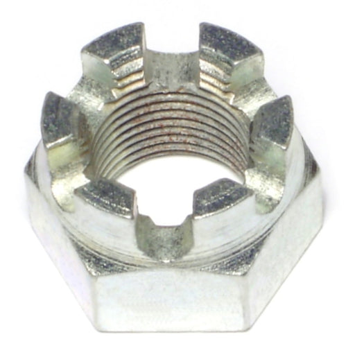 3/4"-16 Zinc Plated Steel Fine Thread Castle Hex Nuts