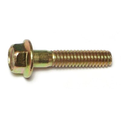 1/4"-20 x 1-1/4" Zinc Plated Grade 8 Steel Coarse Thread Hex Washer Head Flange Bolts