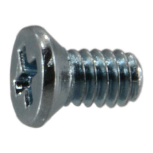 #0-80 x 1/8" Zinc Plated Steel Fine Thread Phillips Flat Head Machine Screws