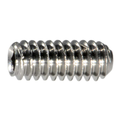 #3-48 x 1/4" 18-8 Stainless Steel Coarse Thread Hex Socket Headless Set Screws