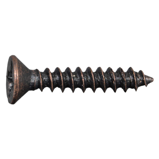 #5 x 3/4" Oiled Bronze Phillips Flat Head Hinge Screws