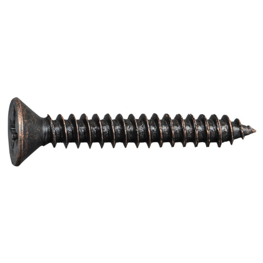 #9 x 1-1/4" Oiled Bronze Phillips Flat Head Hinge Screws