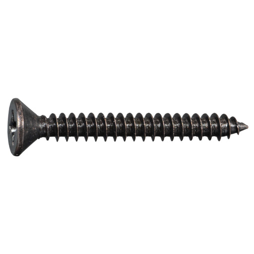 #9 x 1-1/2" Oiled Bronze Phillips Flat Head Hinge Screws