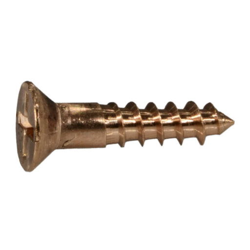 #12 x 1" Silicon Bronze Phillips Flat Head Wood Screws