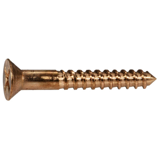 #6 x 1" Silicon Bronze Phillips Flat Head Wood Screws