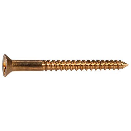 #6 x 1-1/2" Silicon Bronze Phillips Flat Head Wood Screws