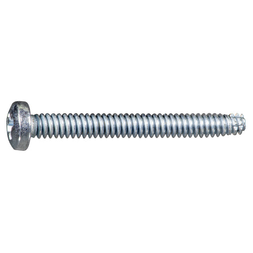 #4-40 x 1" Zinc Plated Steel Coarse Thread Phillips Pan Head Type F Sheet Metal Screws