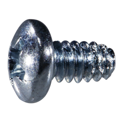 #6-32 x 1/4" Zinc Plated Steel Coarse Thread Phillips Pan Head Type F Sheet Metal Screws