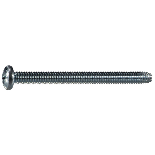 1/4"-20 x 3" Zinc Plated Steel Coarse Thread Phillips Pan Head Type F Sheet Metal Screws