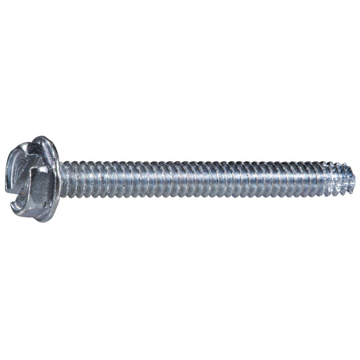 #6-32 x 1-1/4" Zinc Plated Steel Coarse Thread Hex Washer Head Type F Sheet Metal Screws