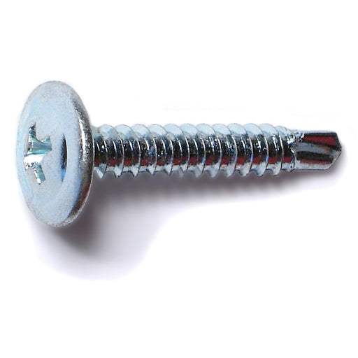 #8-18 x 1" Zinc Plated Steel Phillips Wafer Head Self-Drilling Screws