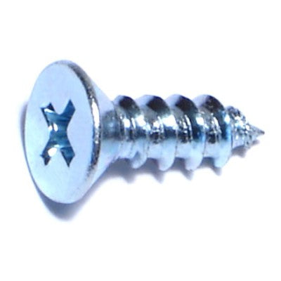 #10 x 5/8" Zinc Plated Steel Phillips Flat Head Sheet Metal Screws