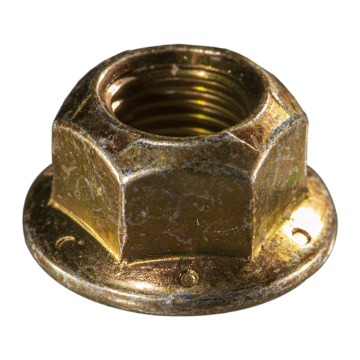 3/8"-24 Yellow Zinc Plated Grade 8 Steel Fine Thread Hex Nuts