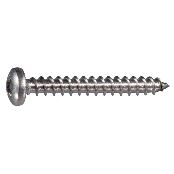 #10 x 1-1/2" 316 Stainless Steel Phillips Pan Head Sheet Metal Screws