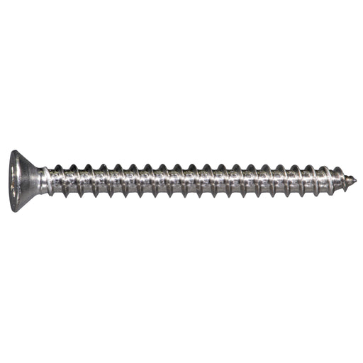 #10 x 2" 316 Stainless Steel Phillips Flat Head Sheet Metal Screws