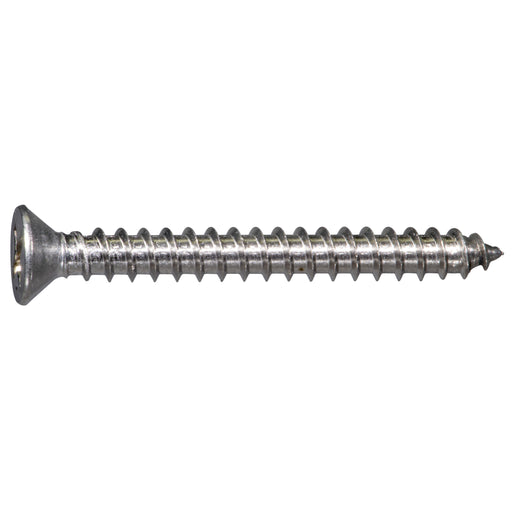 #12 x 2" 316 Stainless Steel Phillips Flat Head Sheet Metal Screws