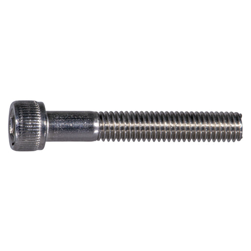 #10 x 1-1/4" Stainless Steel Fine Thread Knurled Head Hex Socket Cap Screw