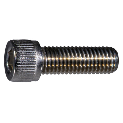 1/4" x 3/4" Stainless Steel Fine Thread Knurled Head Hex Socket Cap Screw