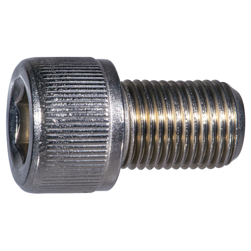 1/2" x 3/4" Stainless Steel Fine Thread Knurled Head Hex Socket Cap Screw