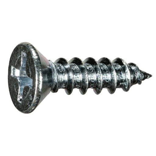 16 x 1" Zinc Plated Steel Phillips Flat Head Wood Screws