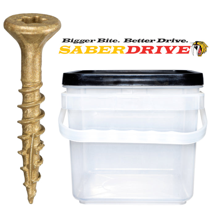 SaberDrive® Tan XL1500 Coated T-25 Star Drive Exterior Deck Screws